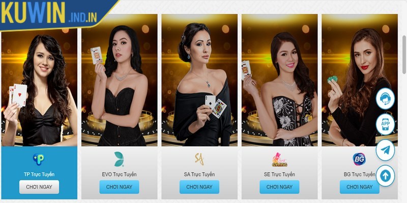 Sảnh Live casino mang đến trải nghiệm với những Dealer vô cùng xinh đẹp